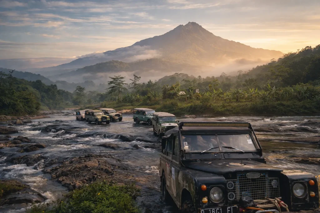 offroad melintasi sungai